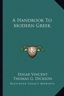 Book cover for A Handbook to Modern Greek