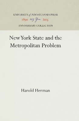 Book cover for New York State and the Metropolitan Problem