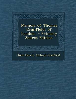 Book cover for Memoir of Thomas Cranfield, of London