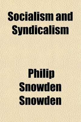 Book cover for Socialism and Syndicalism