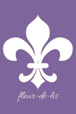 Book cover for fleur-de-lis - Deluge Purple Blank Notebook