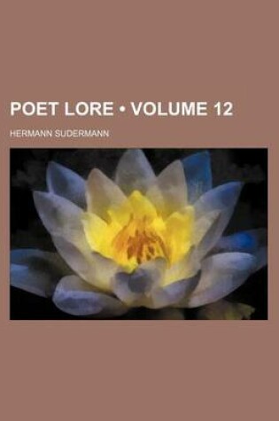 Cover of Poet Lore (Volume 12 )