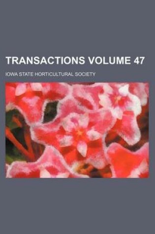 Cover of Transactions Volume 47