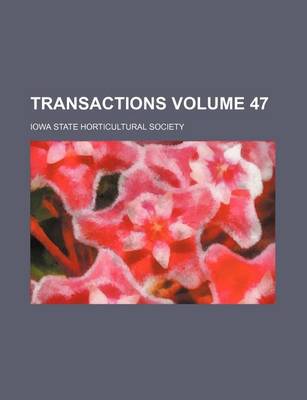 Book cover for Transactions Volume 47