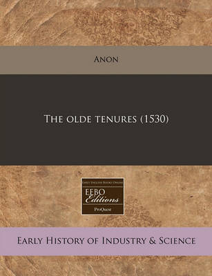 Book cover for The Olde Tenures (1530)