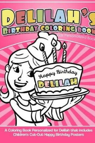 Cover of Delilah's Birthday Coloring Book Kids Personalized Books