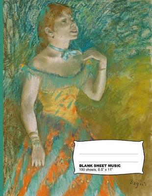 Book cover for Edgar Degas the Singer Blank Sheet Music Notebook