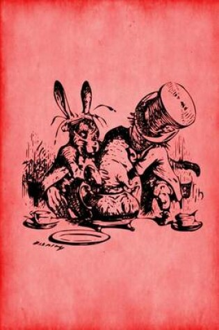 Cover of Alice in Wonderland Journal - Mad Hatter's Tea Party (Red)