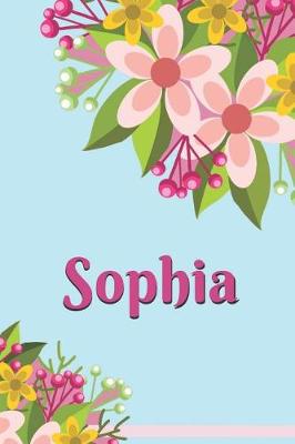 Book cover for Sophia Personalized Blank Lined Journal Notebook