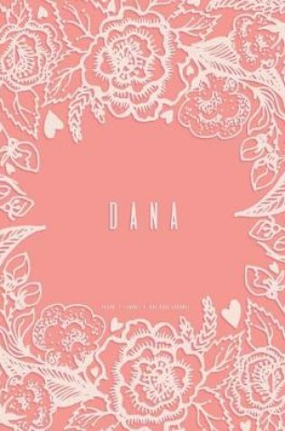 Cover of Dana - Peach Floral Dot Grid Journal