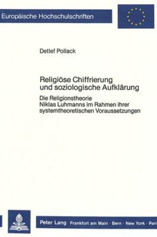 Cover of Religioese Chiffrierung Und Soziologische Aufklaerung