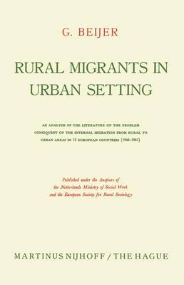 Book cover for Rural Migrants in Urban Setting