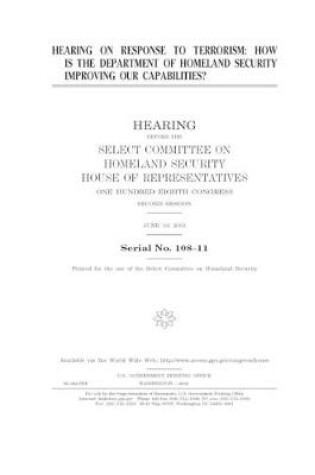 Cover of Hearing on response to terrorism