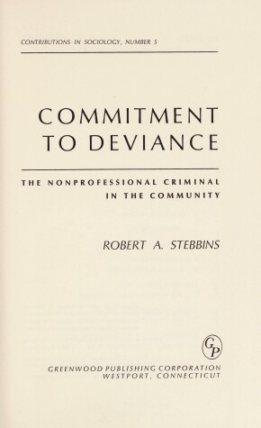 Book cover for Commitment to Deviance