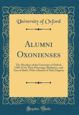 Book cover for Alumni Oxonienses