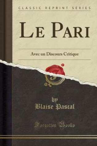 Cover of Le Pari