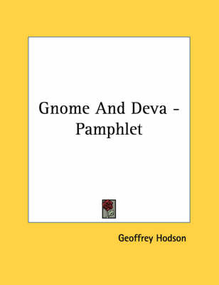 Book cover for Gnome and Deva - Pamphlet