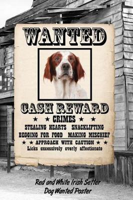 Book cover for Red and White Irish Setter Dog Wanted Poster