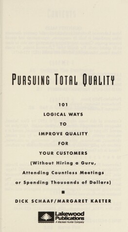 Book cover for Pursuing Total Quality