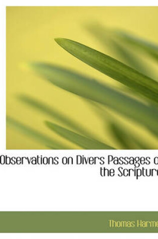 Cover of Observations on Divers Passages of the Scripture.