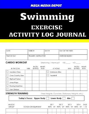 Book cover for Swimming Exercise Activity Log Journal