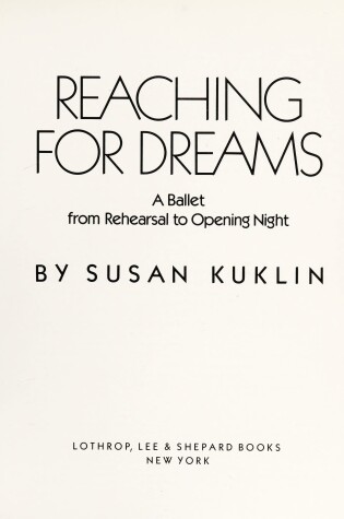 Cover of Reaching for Dreams