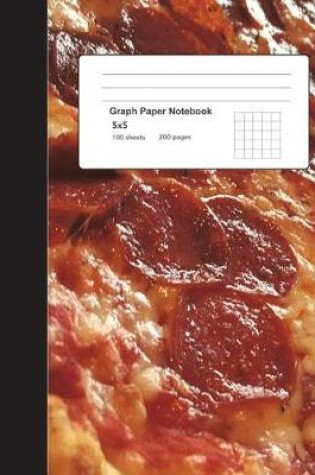 Cover of Graph Paper Notebook Pizza Lover Quad Ruled 5x5
