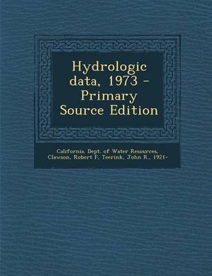 Book cover for Hydrologic Data, 1973