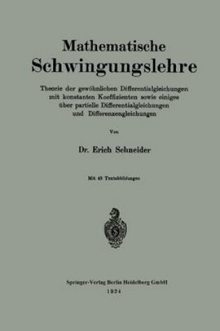 Cover of Mathematische Schwingungslehre