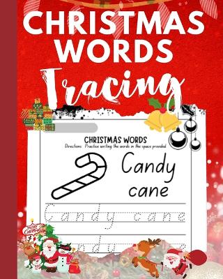 Book cover for Christmas Words Tracing Workbook