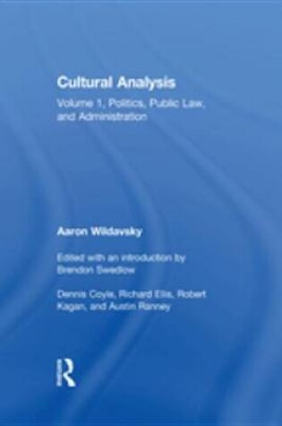 Cover of Cultural Analysis