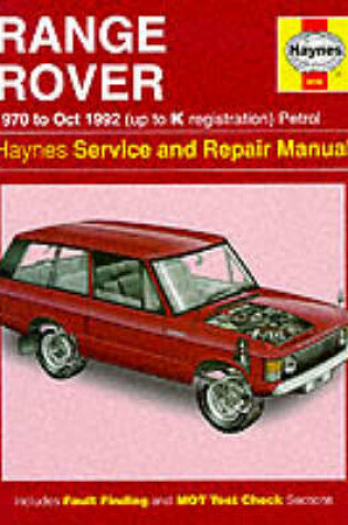 Cover of Range Rover Service and Repair Manual