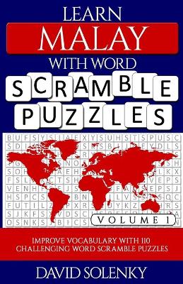 Book cover for Learn Malay with Word Scramble Puzzles Volume 1