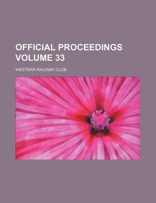 Book cover for Official Proceedings Volume 33