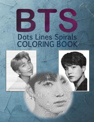 Book cover for BTS dots lines spirals coloring book