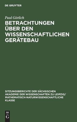 Book cover for Betrachtungen über den wissenschaftlichen Gerätebau