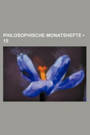 Cover of Philosophische Monatshefte (15)