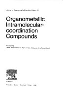 Book cover for Organometallic Intramolecular-coordination Compounds