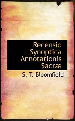 Book cover for Recensio Synoptica Annotationis Sacr