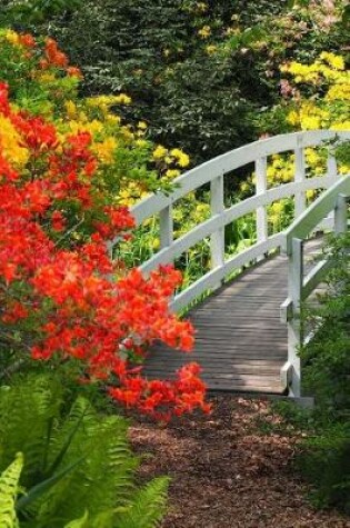 Cover of A Charming White Footbridge and Flowers in Spring Journal