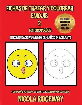 Book cover for Fichas de trazar y colorear (Emojis 2)