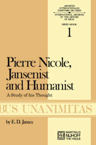 Cover of Pierre Nicole, Jansenist and Humanist