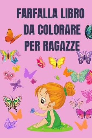 Cover of Farfalla libro da colorare per ragazze