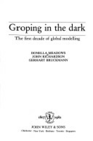 Cover of Groping in the Dark