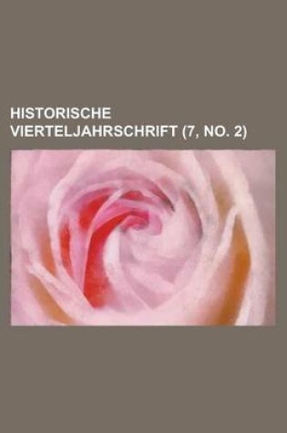 Cover of Historische Vierteljahrschrift (7, No. 2 )