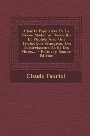 Cover of Chants Populaires de La Grece Moderne