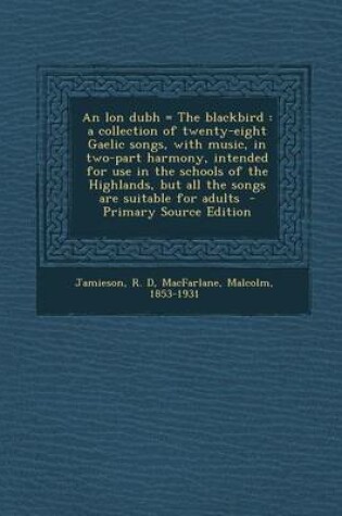 Cover of An Lon Dubh = the Blackbird