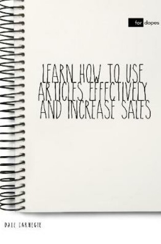 Cover of Learn How to Use Articles Effectively and Increase Sales