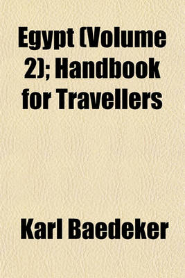 Book cover for Egypt (Volume 2); Handbook for Travellers