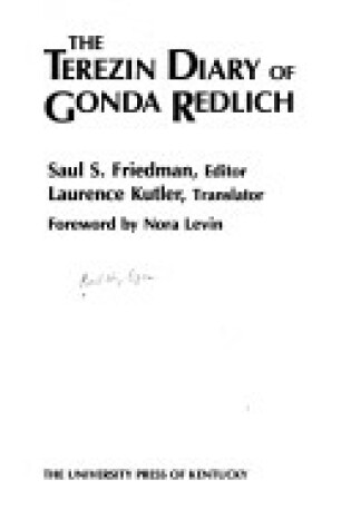 Cover of Terezin Diary of Gonda Redlich